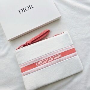 Dior White and Pink Clutch - GIFT WITH PURCHASE